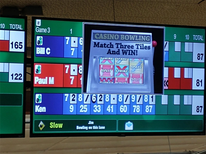 Walnut City Lanes Bowling Alley Casino Bowl Scoreboard Slot Machine